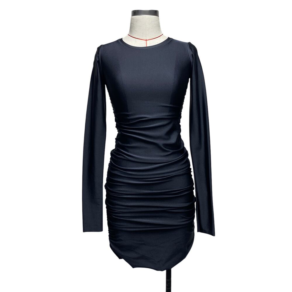 Alexis LaMontagna Womens Size XS Black Stretch Long Sleeve Dress